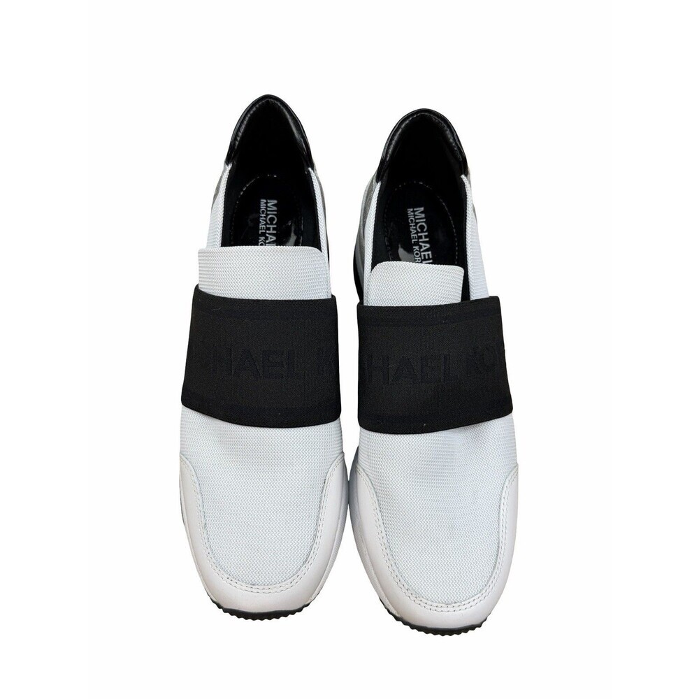 MICHAEL KORS Women's Felix Trainer Mesh Logo Sneakers White Silver Sz 9 M - Picture 7 of 9